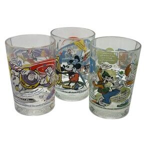 Vintage McDonald’s Walt Disney World‎ "100 Years of Magic" Glasses Set Of 3